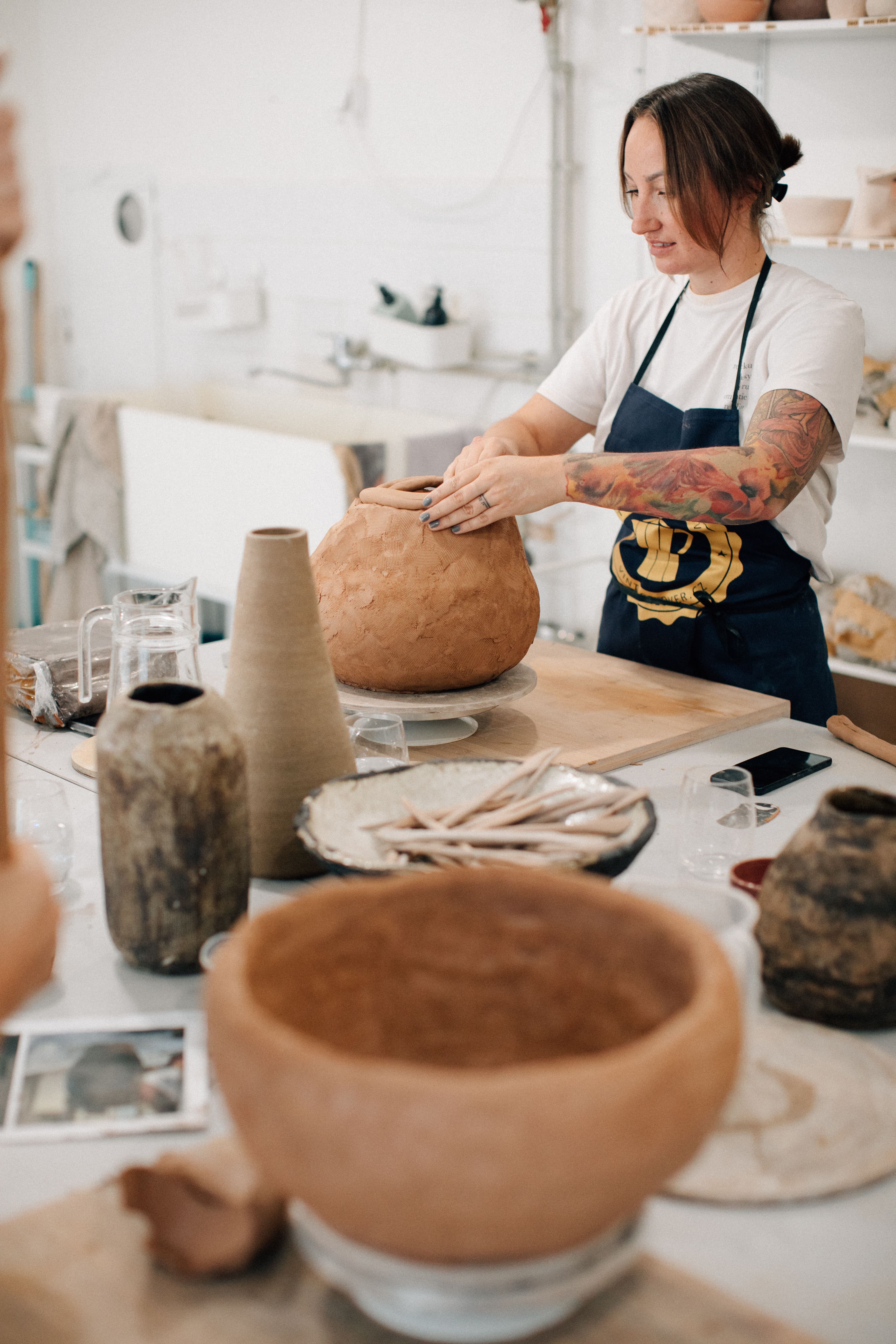 Vases and sculptures